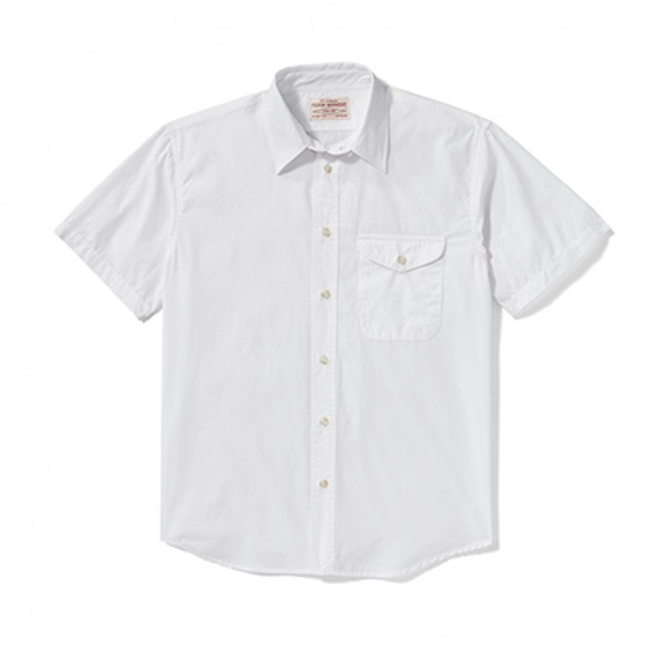 Filson Filson'S S/S Feather Cloth Shirt White XL FCO-004268 FIL-10807-White-XL|FIL-10807-White-XL