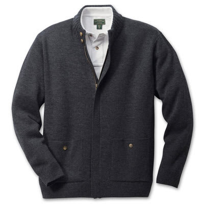 Filson SM Charcoal Lightweight Zip Cardigan 11009-CH