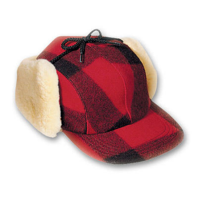 Filson MD Red/Black Double Mackinaw Cap 60041