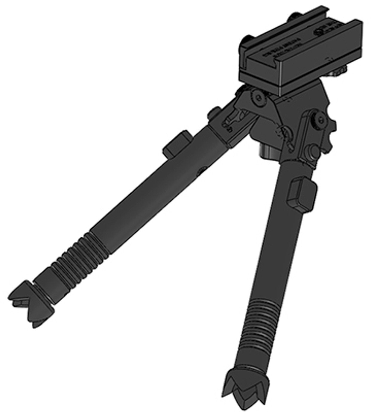 TRT Tactical Bipod, +/- 25° cant, +/- 30° swivel, metal claw feet BP-S-FM-C
