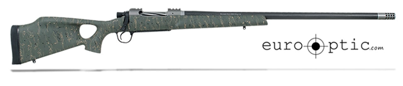 Christensen Arms Summit Ti-TH .338 Lapua Mag 27" Thumbhole Green W/Black And Tan Webbing Rifle CA10269-717423