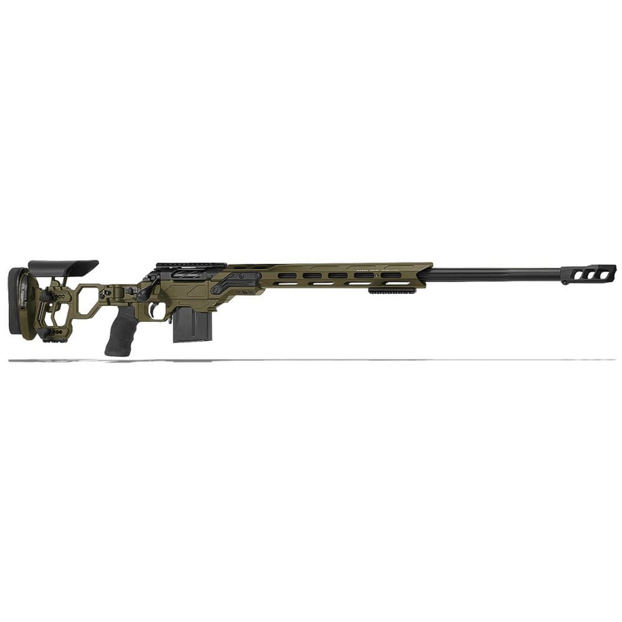 Cadex Defense CDX-R7 LCP (Lite Comp) LA .338 Lapua Mag 27" 1:9.5" Bbl Skele-Stock Hybrid ODG/Blk Rifle w/MX1 MB CDXR7-LCP-338-27-BS30-D2D3N-HOD