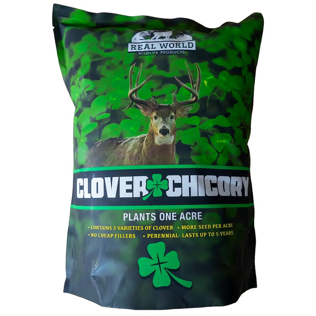 Real World Wildlife Products Clover/Chicory Blend 1/2 Acre, 5lb Bag CLOVER-CHICORY-BLEND-5LB