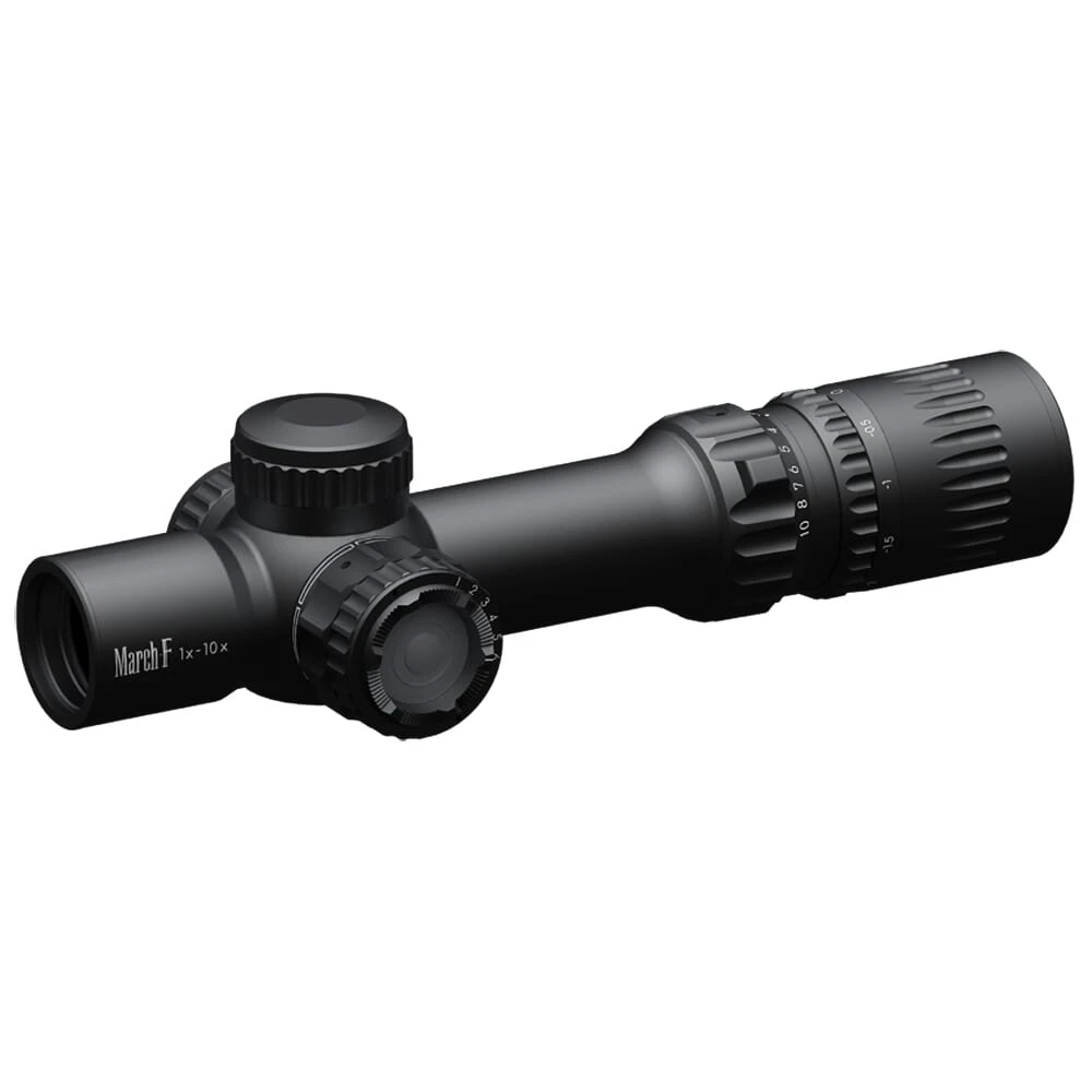 March F Shorty 1-10x24mm DR-TR1 Reticle 0.1 MIL FFP Illuminated Riflescope D10SV24FDIMLN-DR-TR1