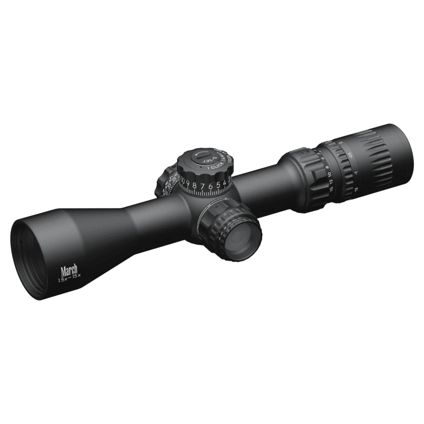 March Tactical 1.5x-15x42 MTR-3 Reticle 1/4MOA Illuminated Riflescope D15V42TI-MTR-3