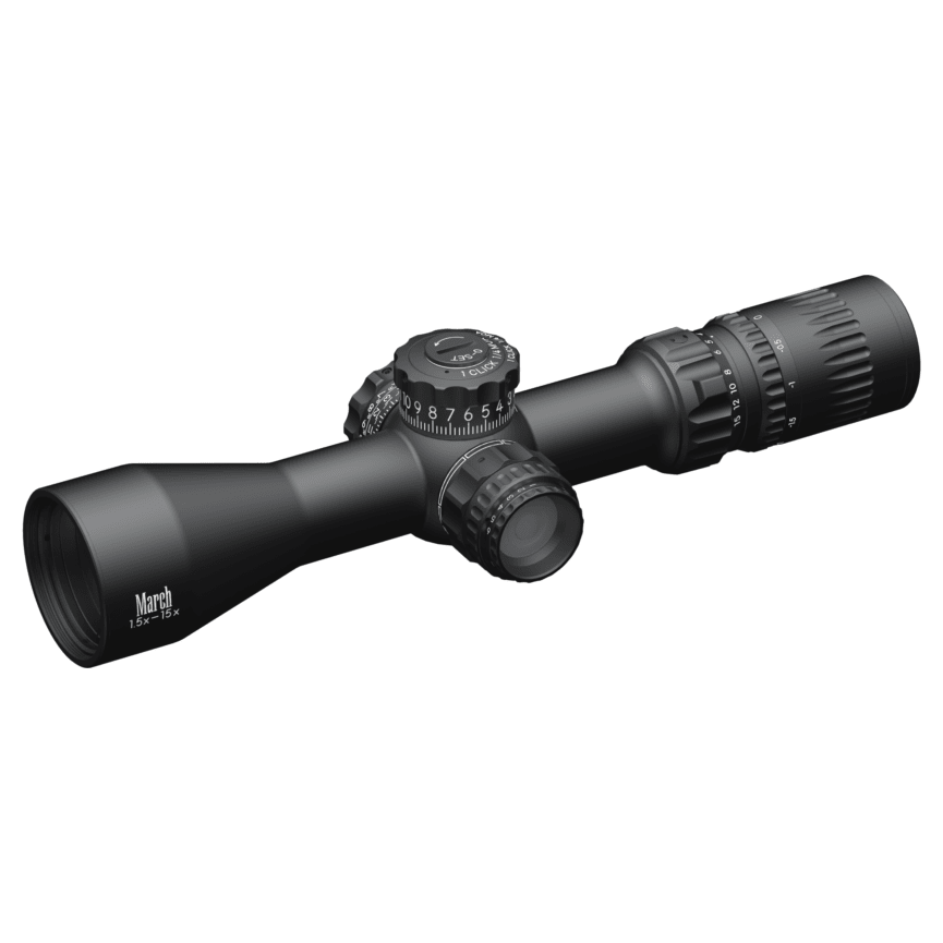 March Scopes 1x-4x24 自衛隊仕様　本体 March Tactical 1.5x-15x42 MTR-4 Reticle 1/4MOA Illuminated