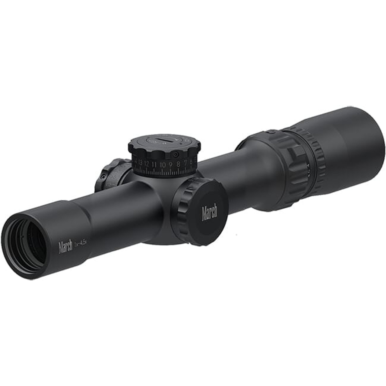 March Compact Tactical 1-4.5x24 MTR-D3 Reticle 1/4MOA Riflescope D4.5V24TM
