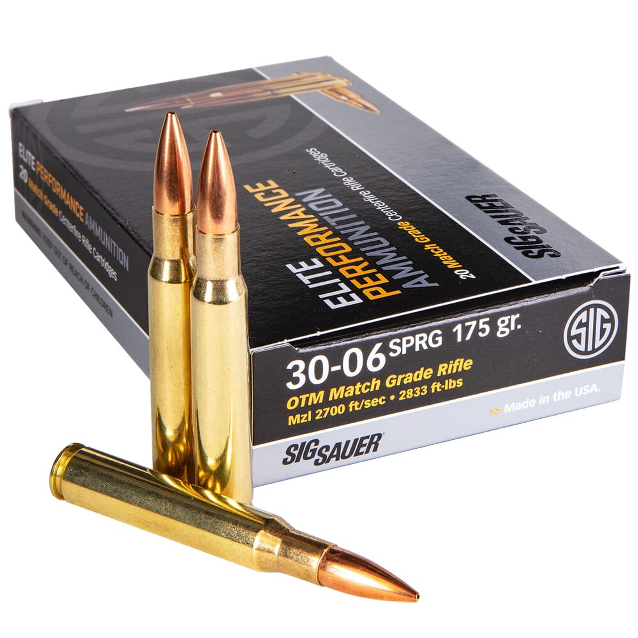 Sig Sauer Ammo .30-06 Sprg 175gr Elite Match Grade OTM 20/Box E3006M2-20