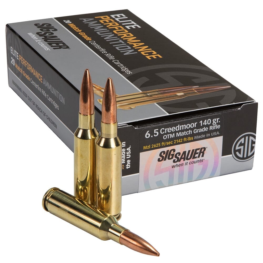 Sig Sauer Ammo 6.5 Creedmoor 140gr Elite Match Grade OTM 20/Box E65CM1-20