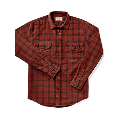 Filson Burgundy/Deep Brown Lightweight Alaskan Guide Shirt 10743-AP-M