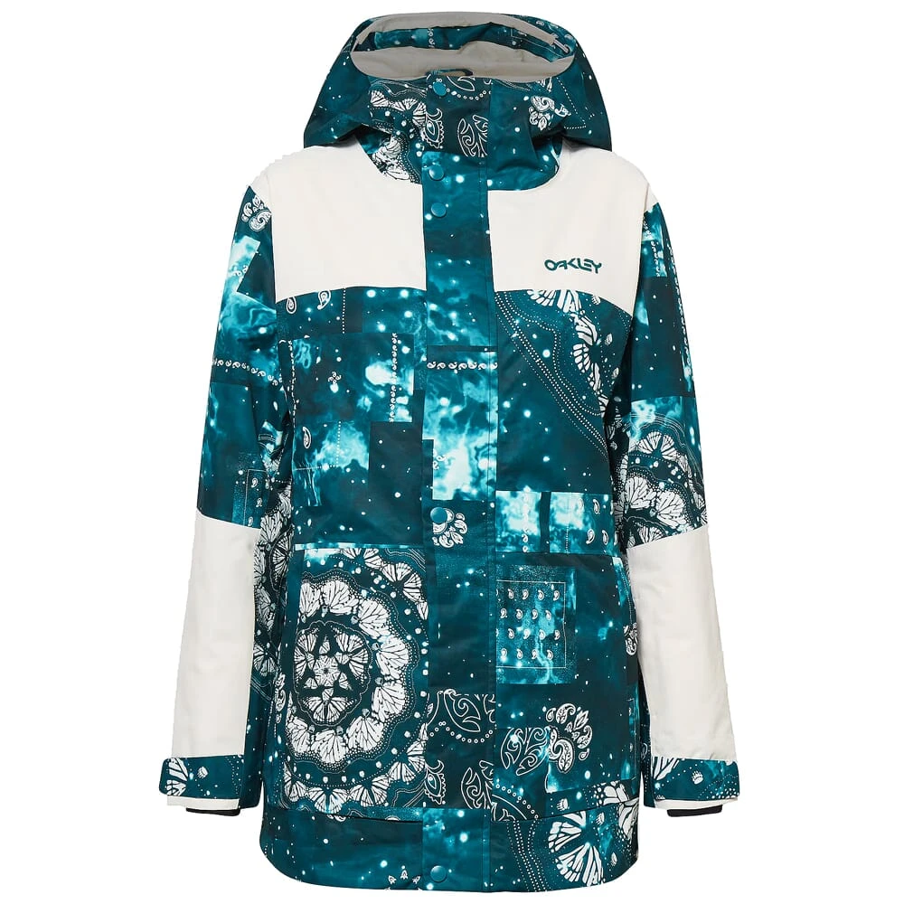 Oakley TC Aurora RC Green Bandana Print/White Insulated Jacket FOA500278-9N4