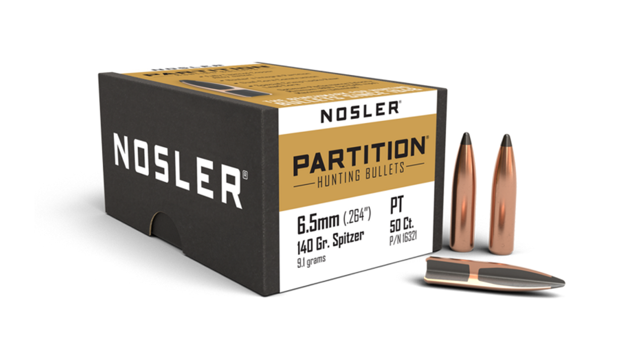 Nosler Partition P - 6.5mm 140g SP (50ct) Bullets 16321
