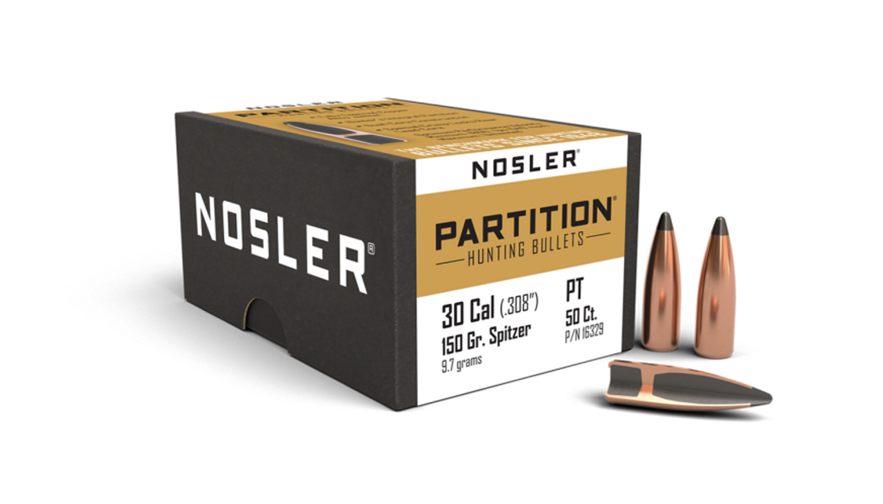 Nosler Partition P - 30 150g SP (50ct) Bullets 16329