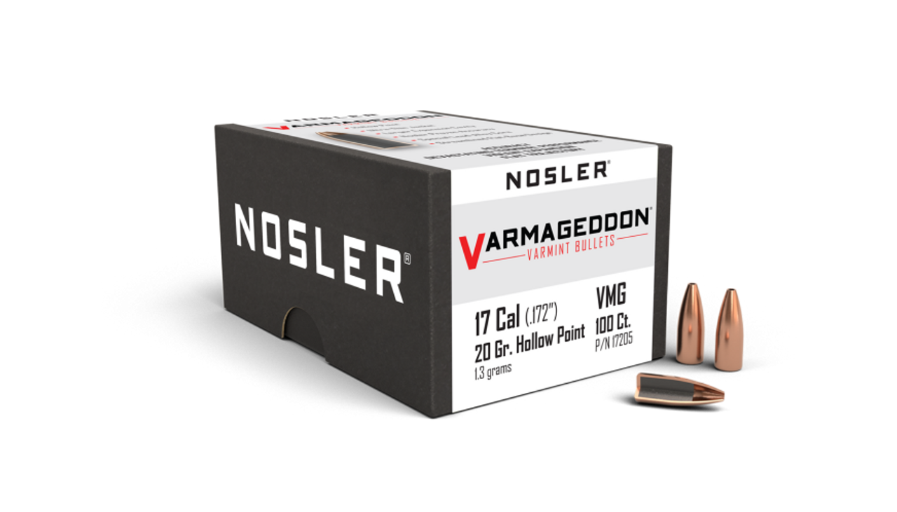 Nosler Varmageddon VG - 17 20g HPFB (100ct) Bullets 17205