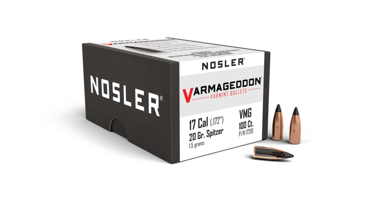 Nosler Varmageddon VG - 17 20g FB Tipped (100ct) Bullets 17210