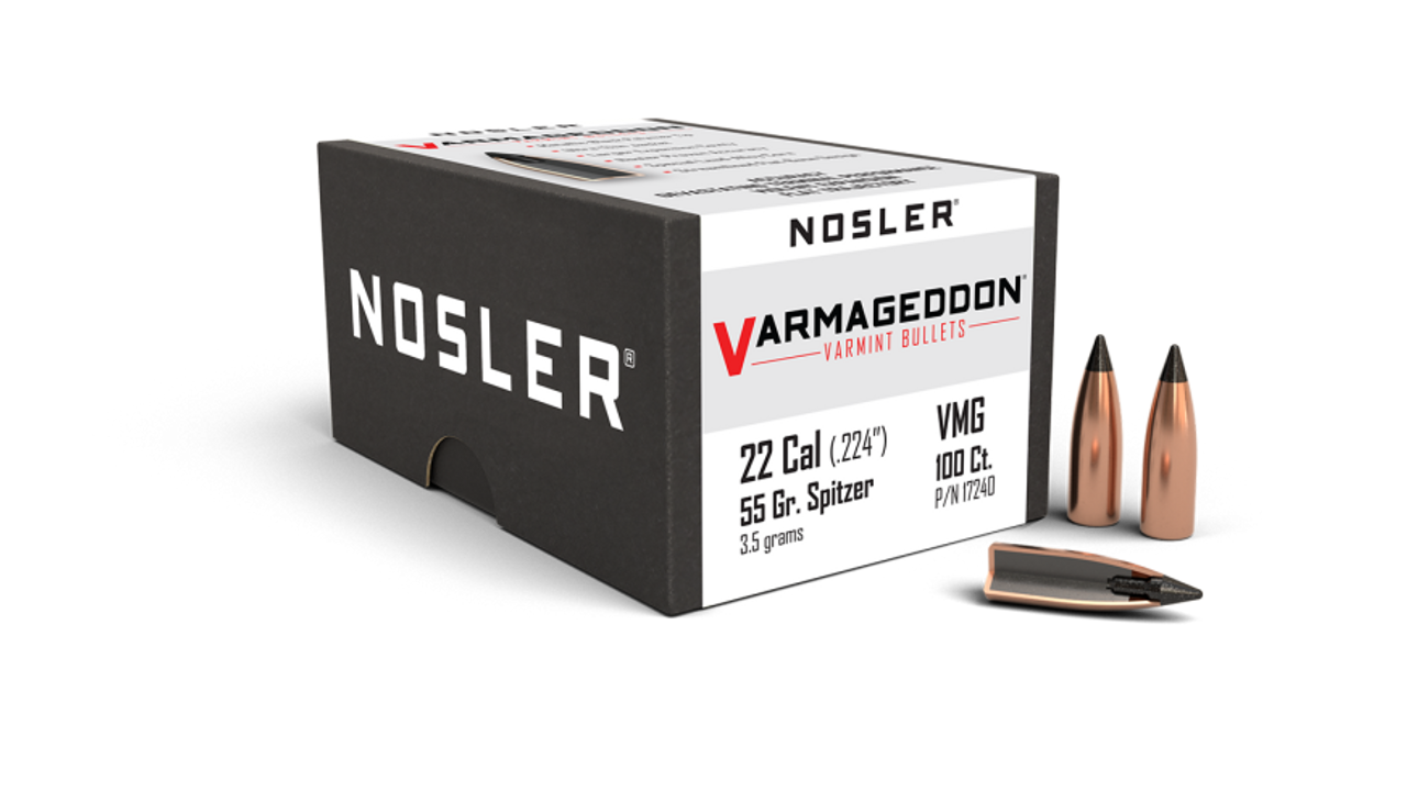 Nosler Varmageddon VG - 22 55g FB Tipped (100ct) Bullets 17240