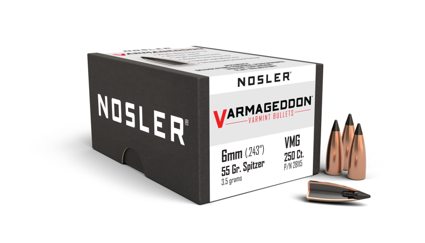 Nosler Varmageddon VG - 6mm 70g FB Tipped (250ct) Bullets 25075