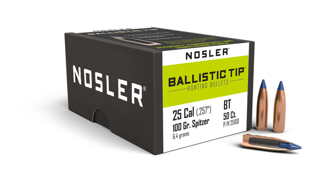 Nosler Ballistic Tip Hunting BT - 25 100g SP (50ct) Bullets 25100
