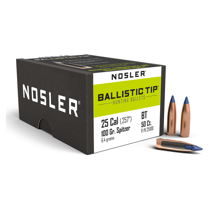 Nosler Ballistic Tip Hunting BT - 25 100g SP (50ct) Bullets 25100