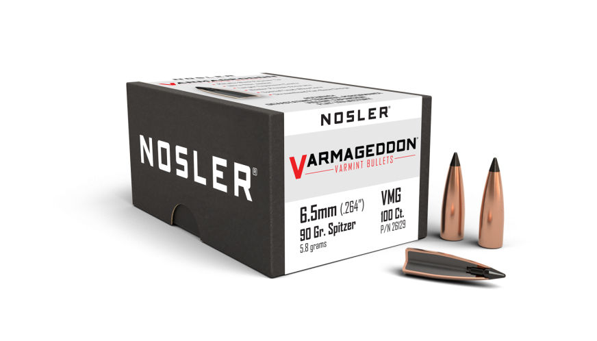 Nosler Varmageddon VG - 6.5mm 90g FB Tipped (100ct) Bullets 26129