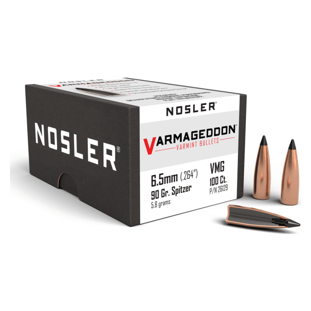 Nosler Varmageddon VG - 6.5mm 90g FB Tipped (100ct) Bullets 26129
