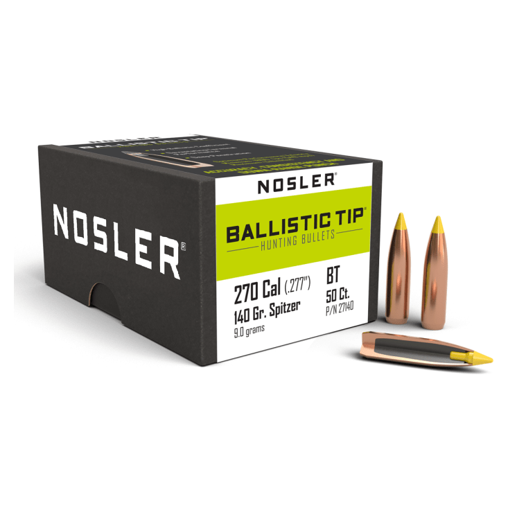 Nosler Ballistic Tip Hunting BT - 270 140g SP (50ct) Bullets 27140
