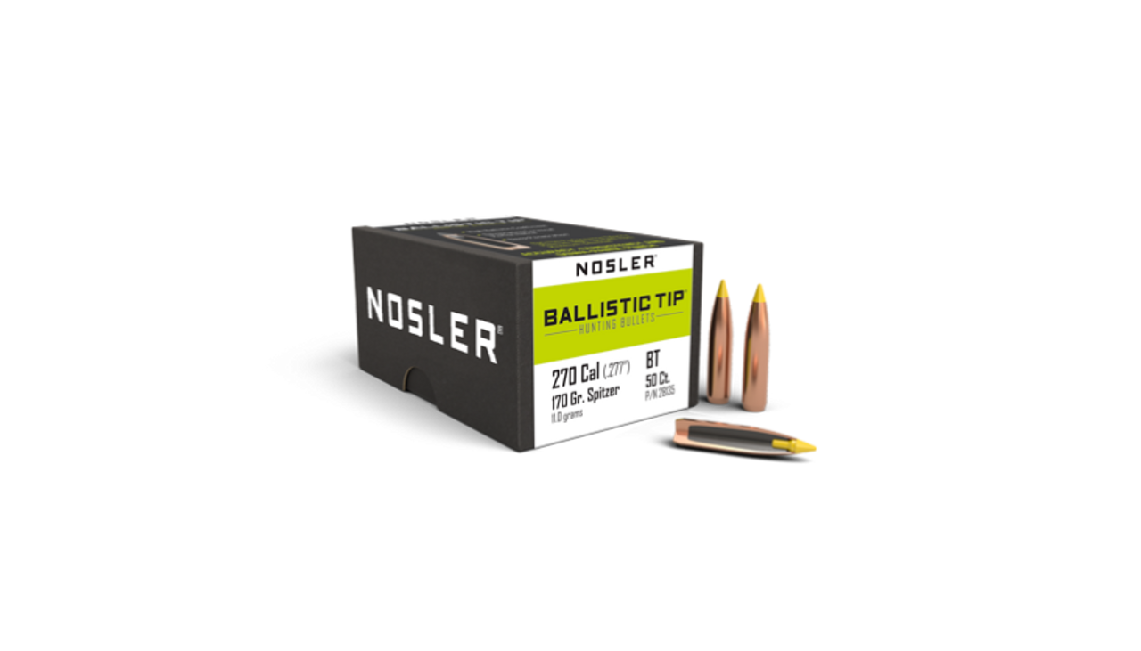 Nosler Ballistic Tip Hunting BT - 270 170g SP (50ct) Bullets 28135