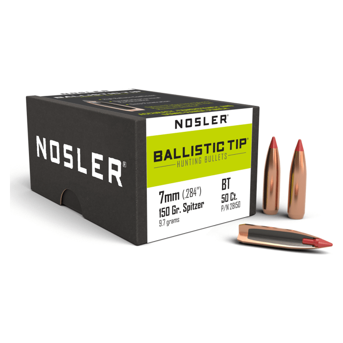 Nosler Ballistic Tip Hunting BT - 7mm 150g SP (50ct) Bullets 28150