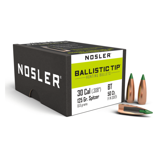 Nosler Ballistic Tip Hunting BT - 30 125g SP (50ct) Bullets 30125