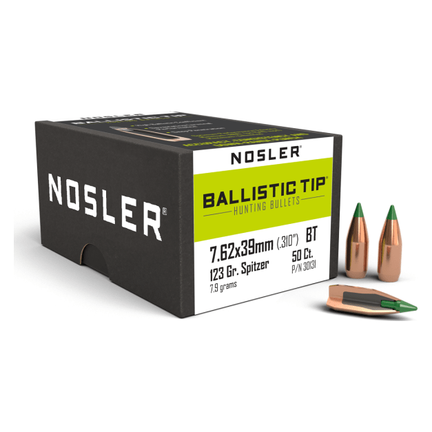 Nosler Ballistic Tip Hunting BT - 7.62x39 123g SP (50ct) Bullets 30131