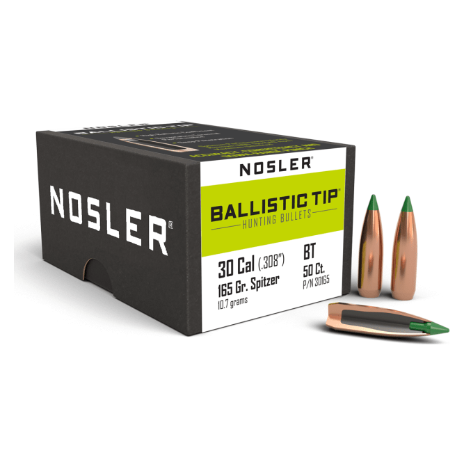 Nosler Ballistic Tip Hunting BT - 30 165g SP (50ct) Bullets 30165