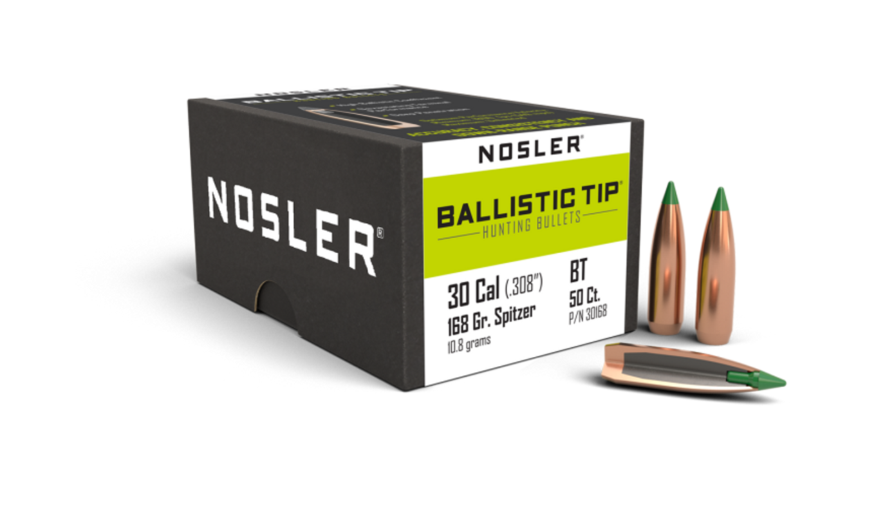 Nosler Ballistic Tip Hunting BT - 30 168g SP (50ct) Bullets 30168
