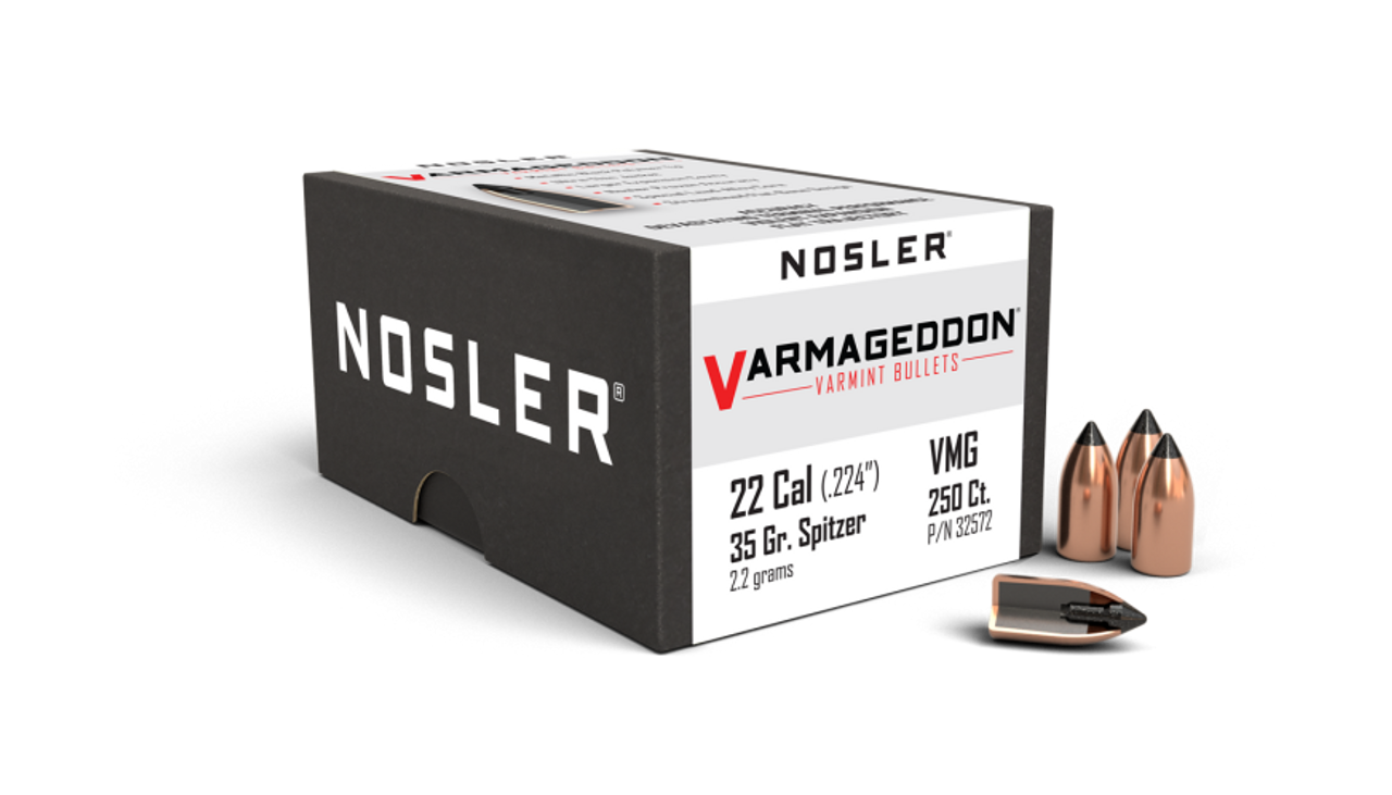 Nosler Varmageddon VG - 22 35g FB Tipped (250ct) Bullets 32572