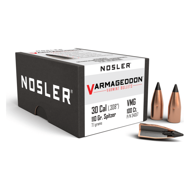 Nosler Varmageddon VG - 30 110g FB Tipped (100ct) Bullets 34057