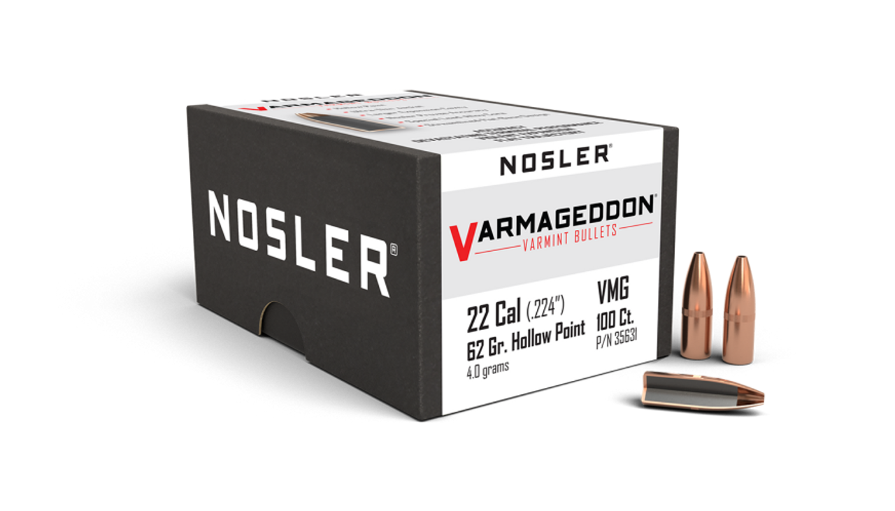 Nosler Varmageddon VG - 22 62g HPFB (100ct) Bullets 35631
