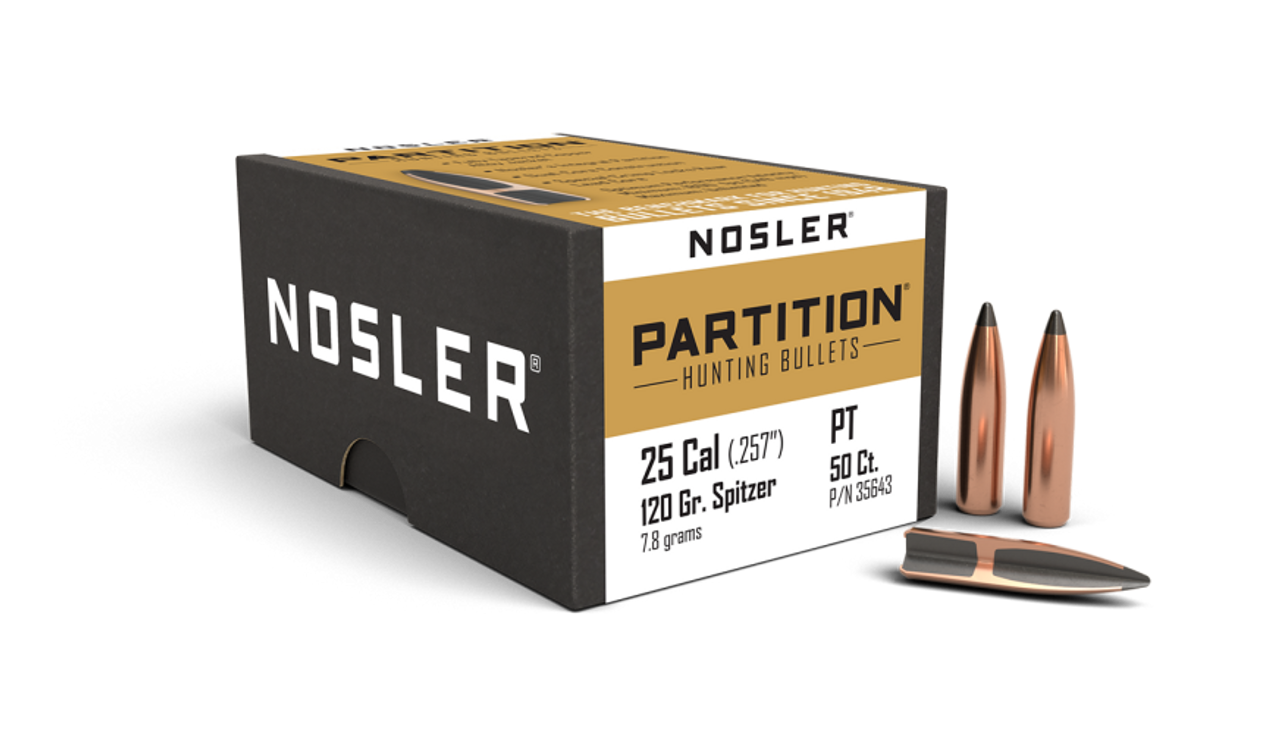 Nosler Partition P - 25 120g SP (50ct) Bullets 35643