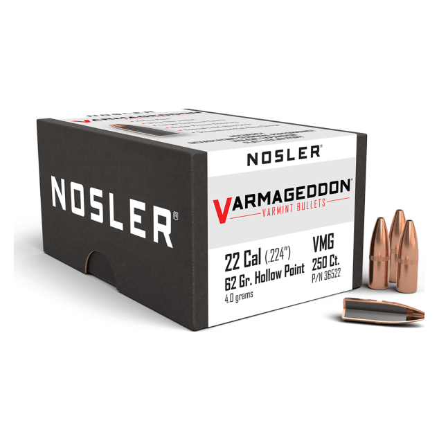 Nosler Varmageddon VG - 22 62g HPFB (250ct) Bullets 36522