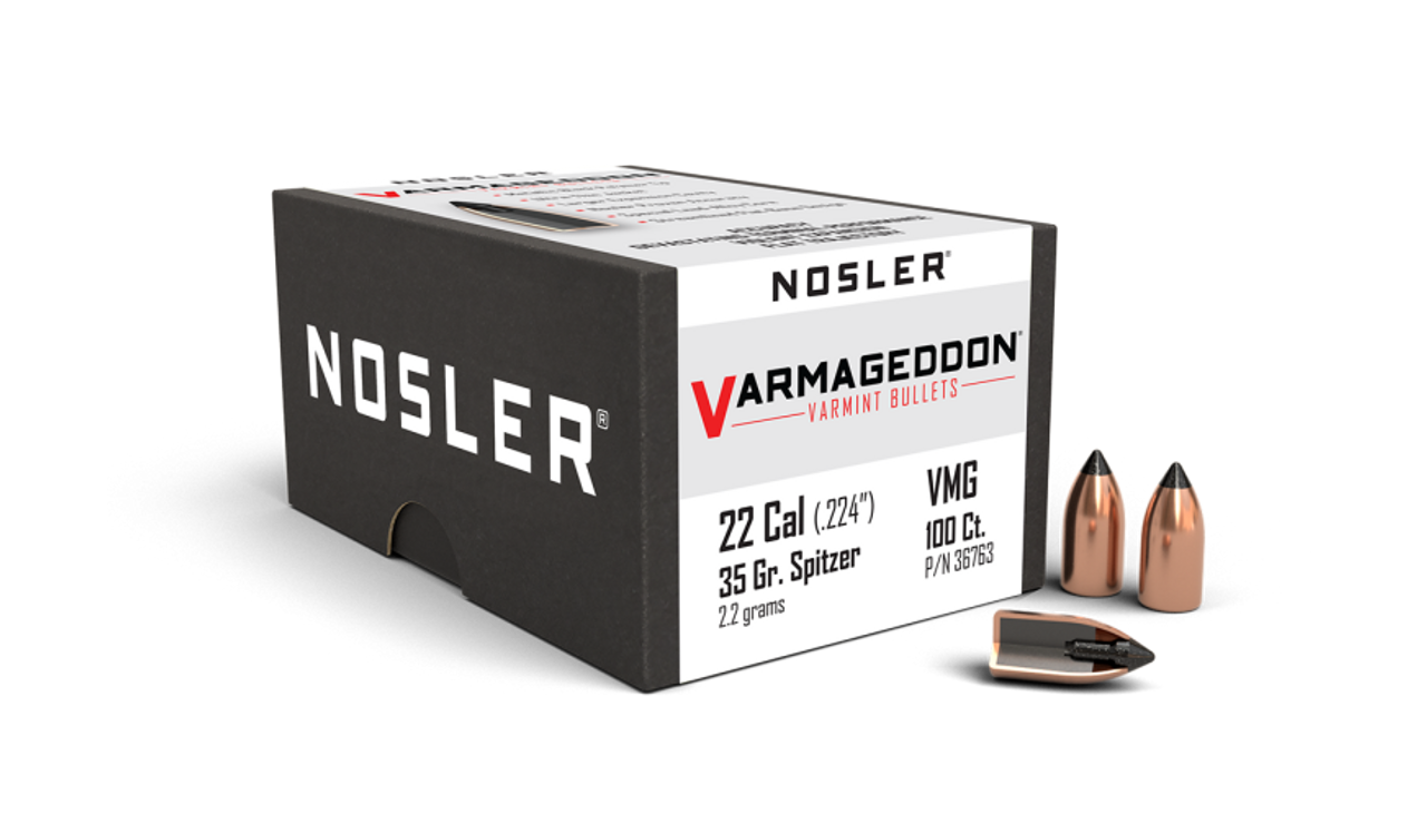 Nosler Varmageddon VG - 22 35g FB Tipped (100ct) Bullets 36763