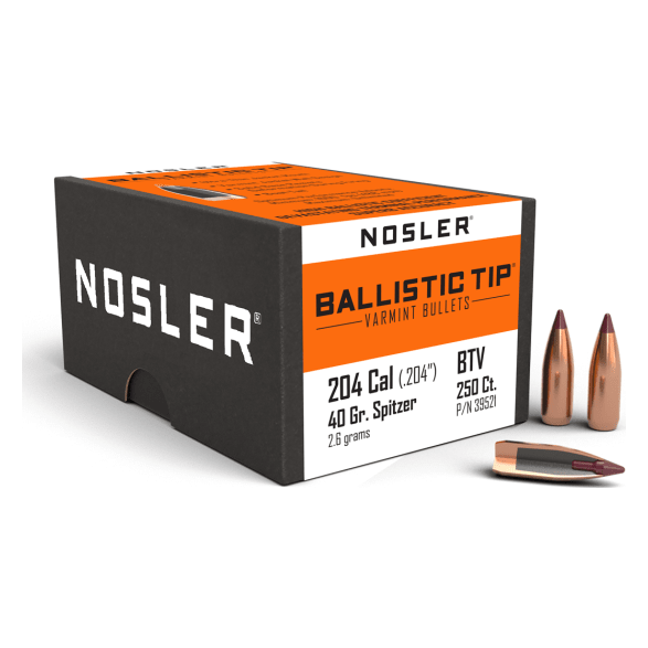 Nosler Ballistic Tip Varmint BT - 204 40g SP (250ct) Bullets 39521