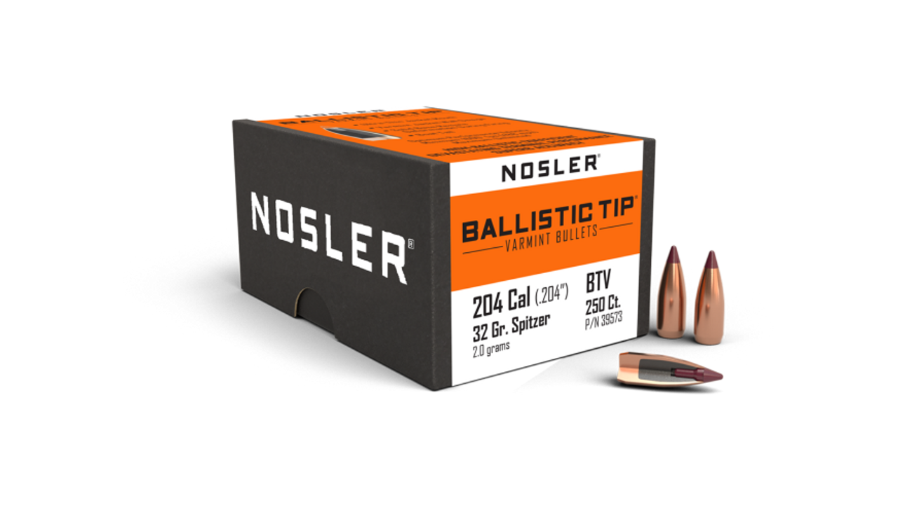 Nosler Ballistic Tip Varmint BT - 204 32g SP (250ct) Bullets 39573