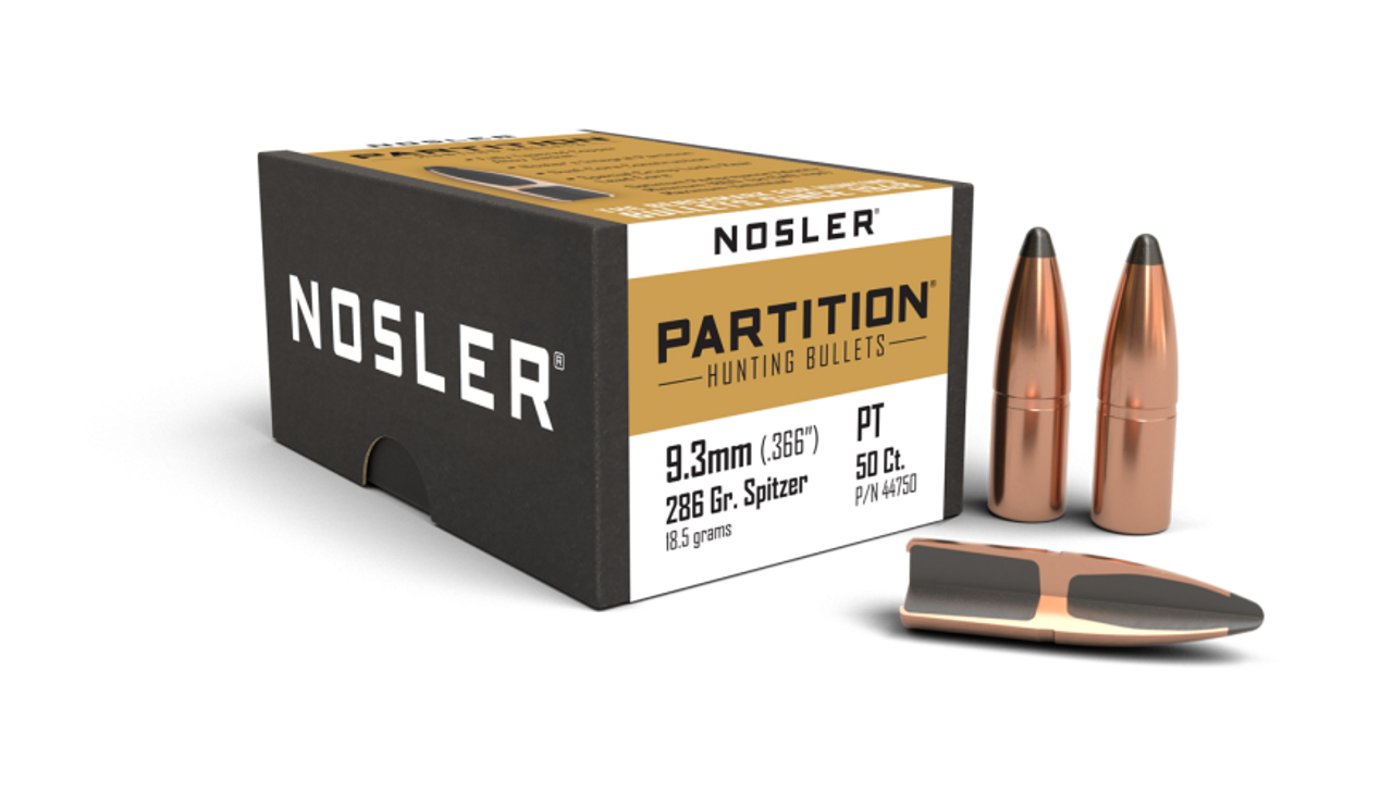 Nosler Partition P - 9.3mm 286g SP (50ct) Bullets 44750