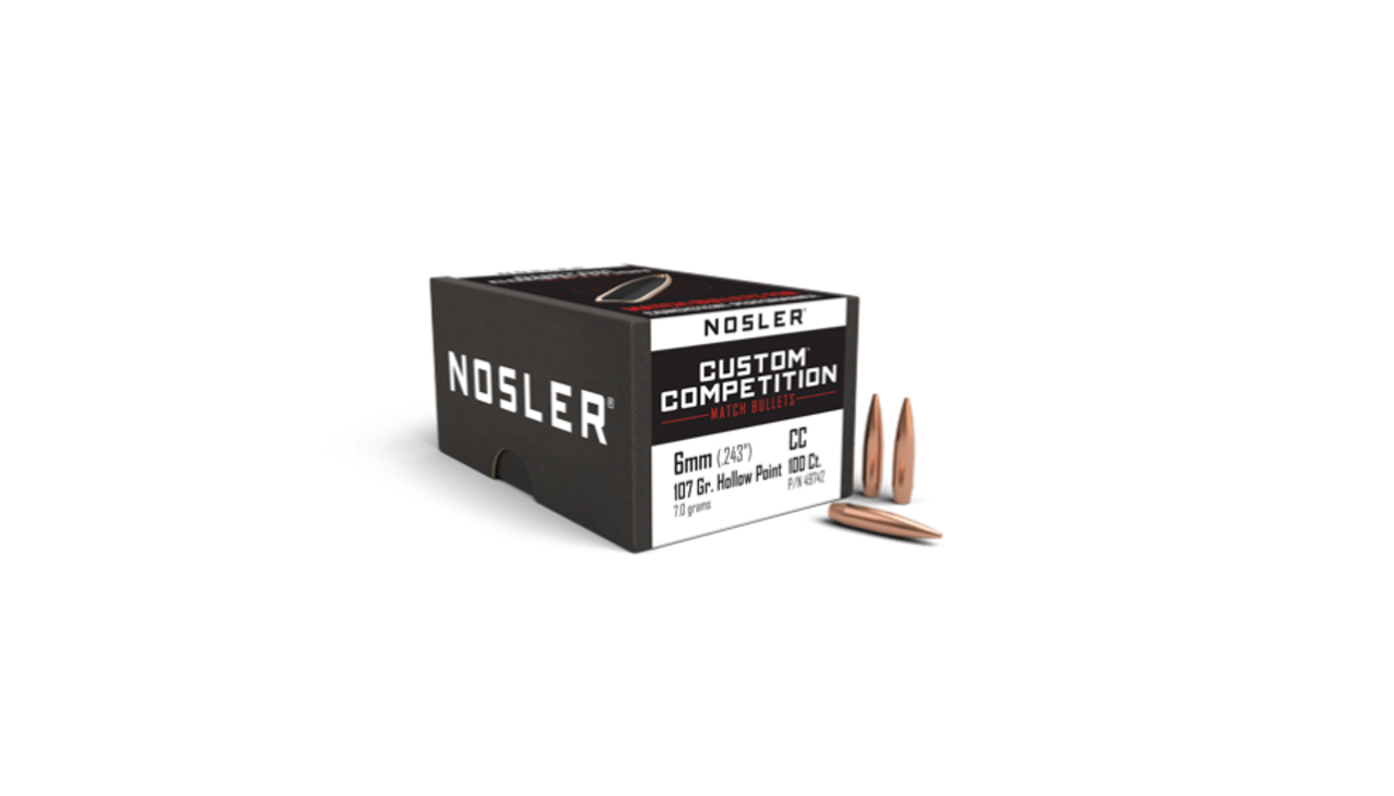 Nosler Custom Competition CC - 6mm 107g HPBT (100ct) Bullets 49742