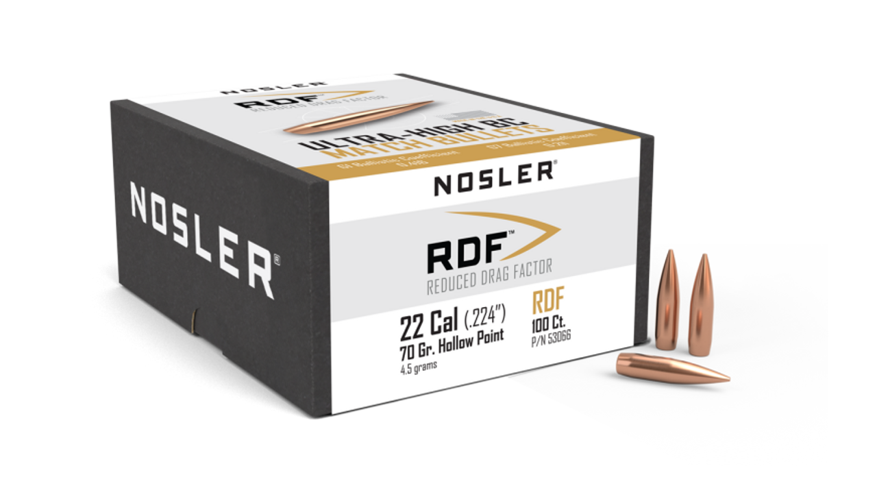Nosler RDF RDF - 22 70g HPBT (100ct) Bullets 53066