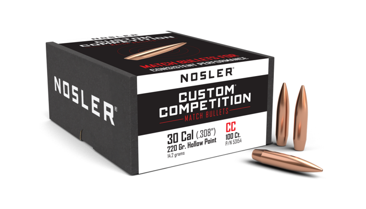 Nosler Custom Competition CC - 30 220g HPBT (100ct) Bullets 53154