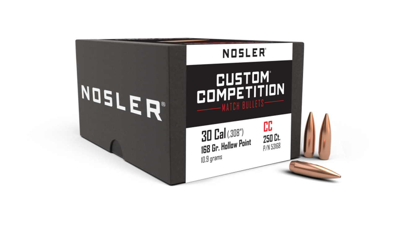 Nosler Custom Competition CC - 30 168g HPBT (250ct) Bullets 53168