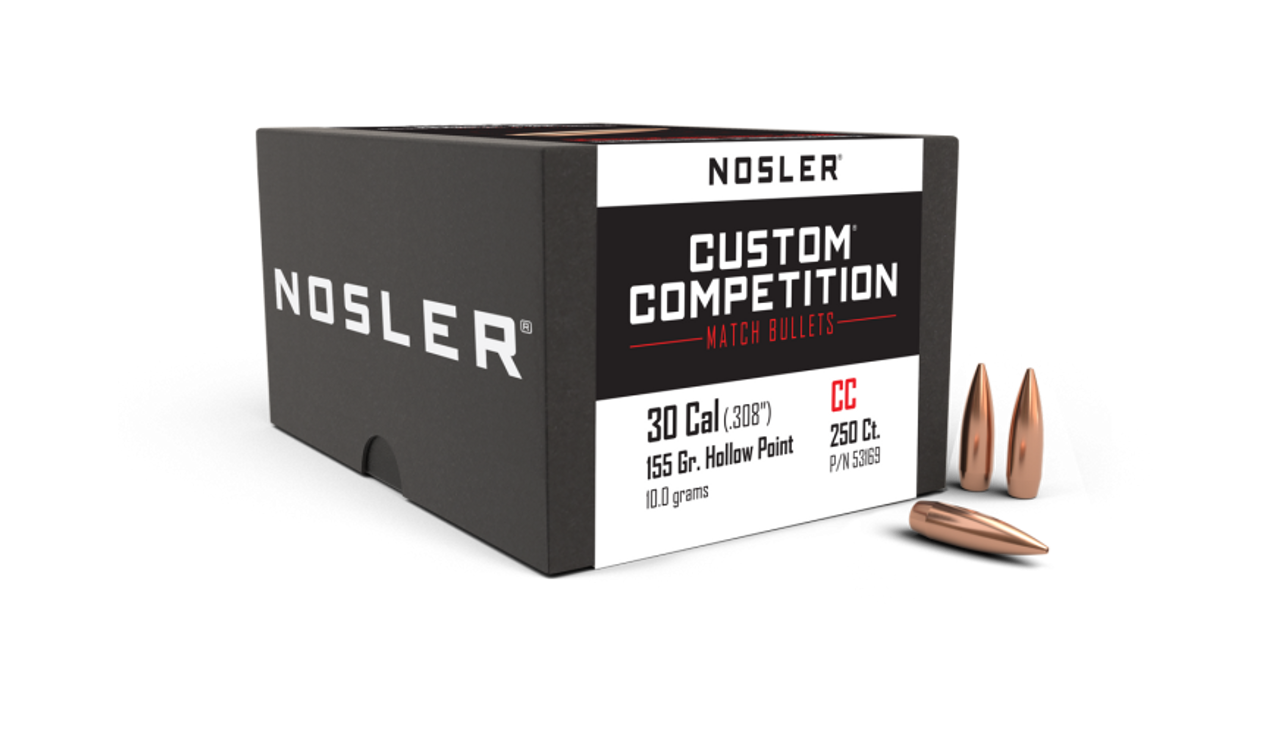 Nosler Custom Competition CC - 30 155g HPBT (250ct) Bullets 53169