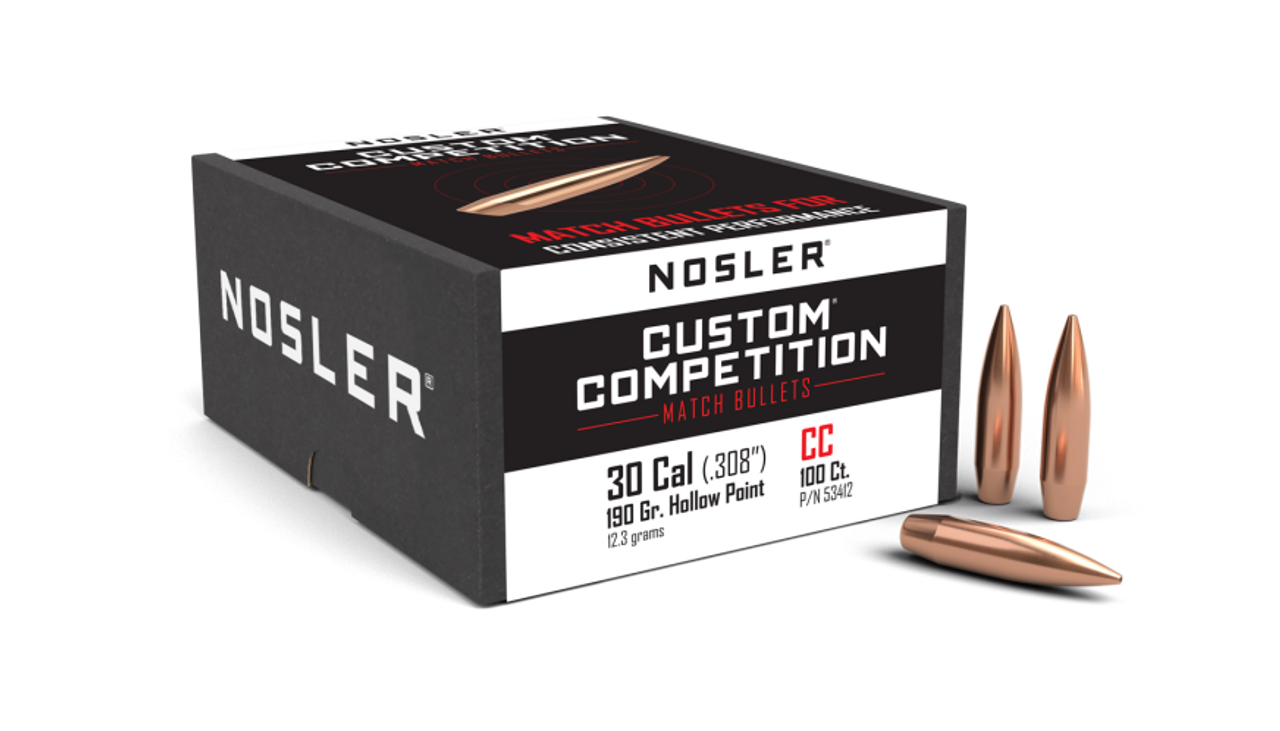 Nosler Custom Competition CC - 30 190g HPBT (100ct) Bullets 53412