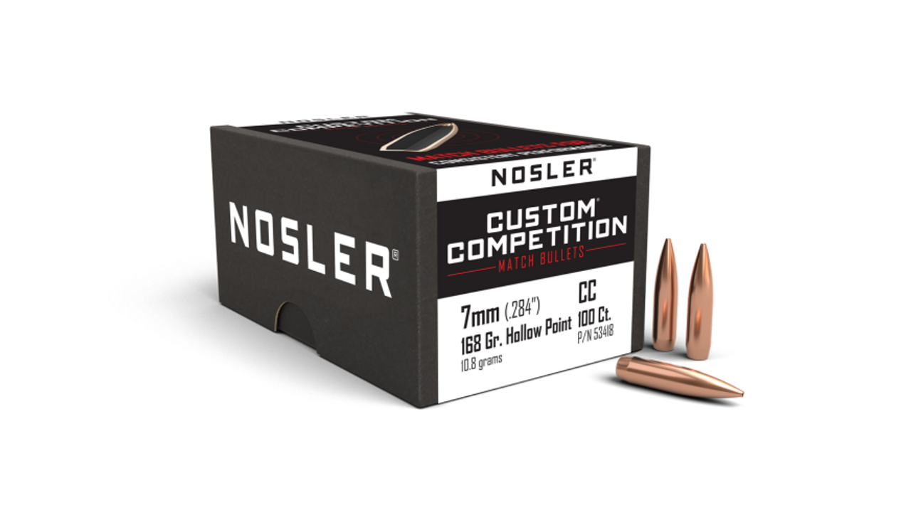 Nosler Custom Competition CC - 7mm 168g HPBT (100ct) Bullets 53418