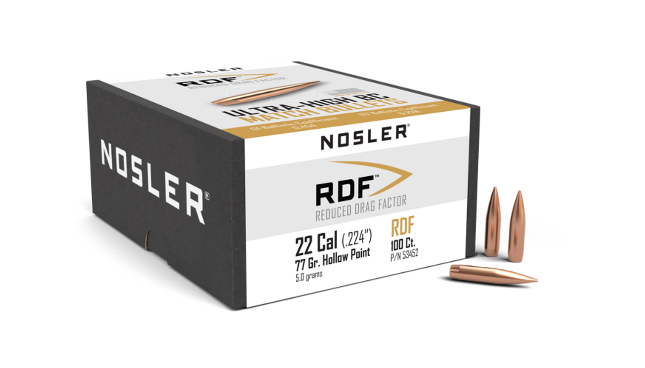 Nosler RDF RDF - 22 77g HPBT (100ct) Bullets 53452