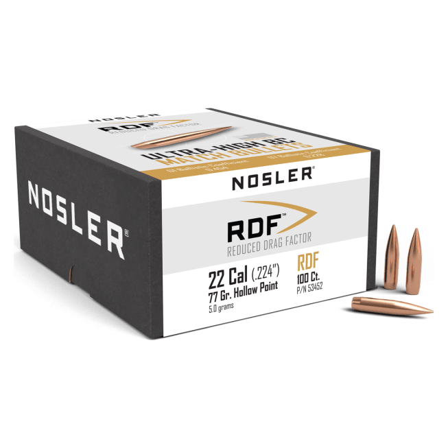 Nosler RDF RDF - 22 77g HPBT (100ct) Bullets 53452